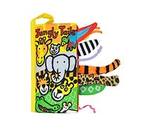 Ngbbby Libro de Tela de Dibujos Animados para niños, estéreo, Colas de Animales, decoración de Cama de bebé, Juguete Educativo para Edades tempranas, Interactivo