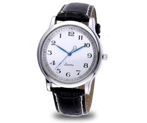 Ngbbby Reloj inverso para Hombre, Reloj de Vestir con números Romanos en Sentido antihorario, de Pulsera de Cuarzo de aleación Negra con Esfera Blanca, Relojes para Hombre