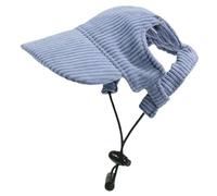 Ngbbby Sombrero para el Sol para Perros Gorra de béisbol Ajustable con Orificios para Las Orejas Protección Solar Sombrero de Playa para Perros 3, 5-7, 5 kg Azul