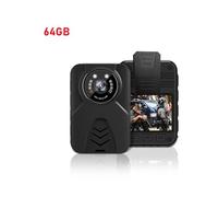 NGBFF Cámara Corporal, YSW-Q11 Cámara Corporal HD 1080P Cámara montada en el Cuerpo Grabación de vídeo de Seguridad Visión Nocturna portátil Mini cámara Corporal de policía(64GB)