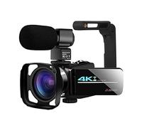 NGBFF Digital Camera, Cámara de Video vlogging de videocu Poco 4K for la grabación de vlog 5 6MP Y IR Cámaras de visión Nocturna cámara de Mano con función WiFi(16G SD Card,Pink)