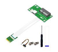 NGFF M.2 Llave A/E a PCIExpress ranura adaptador de corriente de 4 pines con cable de extensión de puerto USB2.0 horizontal NGFF M.2 clave a PCIExpress +tarjeta extensora USB con cable FPC de alta