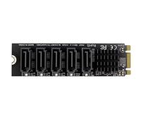 NGFF to SATA Adapter M.2 to SATA Converter 5Port With Aluminium Radiator