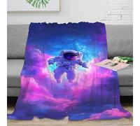 NGGADIWEG Estampado 3D Astronaut Floating Manta de habitación Microfibra Ropa de Cama Anti-Bolitas Cosmic Space Adven Plaid de habitación Suave para Regalos para la habitación 50x60inch(127x152cm)