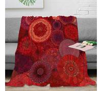 NGGADIWEG Estampado 3D Circular Patterns Manta de Viaje Microfibra Ropa de Cama Ligera Abstract Mandala Manta de Descanso Suave para jóvenes en Viaje de Estudios 60x80inch(150x200cm)