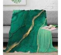 NGGADIWEG Estampado 3D Emerald Flow Manta Microfibra Ropa de Cama Lavable y Suave Modern Abstract Design Manta de Viaje Ligera para Estudiantes en excursiones 60x80inch(150x200cm)