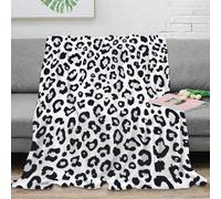 NGGADIWEG Estampado 3D Leopard Print frazada Microfibra Ropa de Cama Suave y cálida Animal Pattern Design Manta térmica Transpirable Lavable para Invierno 60x80inch(150x200cm)