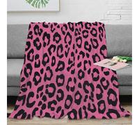NGGADIWEG Estampado 3D LeopardPattern frazada Microfibra Ropa de Cama cálida ModernAnimalPrint Manta para Aire Acondicionado Ligera para oficinas Juveniles 40x50inch(100x130cm)