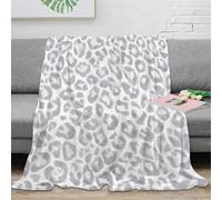 NGGADIWEG Estampado 3D LeopardPattern Manta de Oficina Microfibra Ropa de Cama compacta ModernAnimalPrint 1 Manta de Descanso cálida para Trabajadores jóvenes en Remoto 50x60inch(127x152cm)