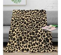 NGGADIWEG Estampado 3D LeopardPrint Manta de Viaje Microfibra Ropa de Cama Suave AnimalPatternStyle Manta de Descanso cálida y esponjosa Anti-Bolitas para Relax en Viaje 80×90inch(200x230cm)