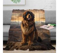 NGGADIWEG Estampado 3D Majestic Perro Plaid de sofá Microfibra Ropa de Cama cálido Mountain Landscape Arte Manta de salón Suave y Transpirable Lavable para salón 40x50inch(100x130cm)