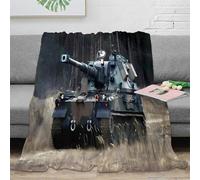NGGADIWEG Estampado 3D Military Vehicle Manta de Oficina Microfibra Ropa de Cama no desprende Pelusa Combat Tank Manta de Descanso cálida para Regalos para Profesionales 50x60inch(127x152cm)