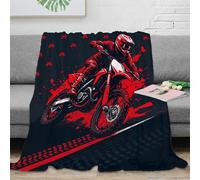 NGGADIWEG Estampado 3D Rider Action frazada Microfibra Ropa de Cama Suave y cálida Red Splatter Plaid versátil Anti-Bolitas para Regalos de Cualquier ocasión 70×80inch(180x200cm)