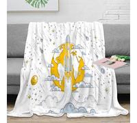 NGGADIWEG Estampado 3D Space Launch Manta de Cama Microfibra Ropa de Cama compacta Vector ilustracion Manta de habitación Suave para Estudiantes en dormitorios 60x80inch(150x200cm)