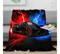 NGGADIWEG Estampado 3D Sports-Car-Dynamic Manta térmica Microfibra Ropa de Cama Lavable Electric-Racing Plaid térmico Anti-Bolitas para Regalos de Invierno atentos 40x50inch(100x130cm)