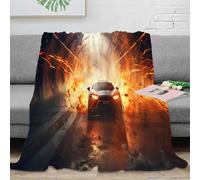NGGADIWEG Estampado 3D Sports-Car-Racing Manta Microfibra Ropa de Cama Lavable y Suave Dynamic-Action Manta de Viaje Ligera para Estudiantes en excursiones 40x50inch(100x130cm)