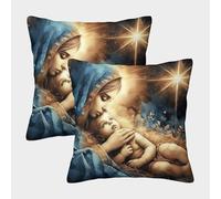 NGGADIWEG Impresión 3D Madonna Fundas De Cojines Fundas De Cojín Decorativa Cuadrado Funda De Almohada De 2 Funda para Sofá Silla Patio Jardín Sala De Estar Coche Decoración del Hogar 50x50cm