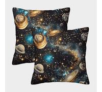 NGGADIWEG Impresión 3D Un Cielo Lleno de Galaxias Fundas Cojines Modernas Juego Cuadrado Funda De Almohada De 2 Fundas para Sofá Silla Patio Jardín Sala De Estar Coche Decoración del Hogar 40x40cm