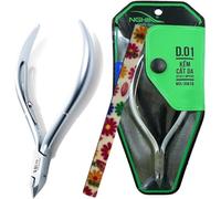 Nghia Pinza profesional de cutícula de acero inoxidable C03 (D01) Mandíbula 14 Cortador de cutículas Herramientas de manicura con doble resorte Herramienta perfecta para el cuidado de uñas en el