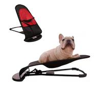 Ngiftey Mecedora para perros, mecedora portátil para gatos, cama para perros y gatos, silla mecedora plegable para mascotas pequeñas (rojo)