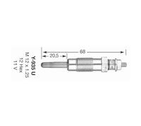NGK 4791 Bujía de precalentamiento Diésel 11,0V Ancho de llave:12 mm Medida de rosca:M12 x 1,25 Tipo de bujías:Calentador metálico