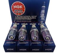 NGK Bujía de encendido 2309 Electro central Iridio Electrodo de masa supresión de interferencias 5 kOhm con asiento de estanqueidad plano Conexión SAE fija Ancho de llave: 16 mm Long. de rosca: 26,5mm