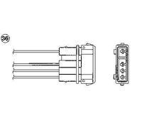 NGK Sonda Lambda para SEAT: Cordoba, Ibiza & VOLKSWAGEN: Passat, Golf, Vento & SKODA: Favorit, Forman & MAZDA: Xedos (Ref: 0283)