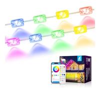 Ngnsky Wifi+Bluetooth Smart Permanente Outdoor RGB+IC Eaves luces led, aplicación y control de voz funciona con Alexa, para Navidad, decoración del hogar, 100 pies