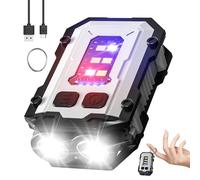 NGOKPYD N10 Mini Linterna EDC Recargable de 900 Lúmenes, Fuente de Luz Multicolor Luces de Alarma, Llavero Pequeño Linterna de Bolsillo con Base Magnética (Blanco)