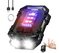 NGOKPYD N10 Mini Linterna EDC Recargable de 900 Lúmenes, Fuente de Luz Multicolor Luces de Alarma, Llavero Pequeño Linterna de Bolsillo con Base Magnética (Negro)