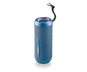 NGS Altavoz ROLLERFURIA2 BT RGB IP67 Azul 30W | Resistente al agua y polvo IP67 con luces RGB; ideal para exterior, playa y ducha. Sonido potente de 30 W portátil.