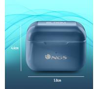 NGS - ARTICA BLOOM Auriculares Inalámbrico Dentro de oído Llamadas/Música USB Tipo C Bluetooth Azul