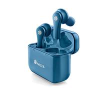NGS ARTICA Bloom Azure - Auriculares inalámbricos compatibles con tecnología Bluetooth y TWS, Base de Carga, 24h de autonomía, micrófono, Control táctil, Azul.