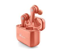 NGS ARTICA Bloom Coral - Auriculares inalámbricos compatibles con tecnología Bluetooth y TWS, Base de Carga, 24h de autonomía, micrófono, Control táctil, Coral.