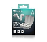 Auriculares Bluetooth NGS Ártica Move con estuche de carga/ Autonomía 7h/ Blancos