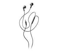 NGS Cross Flip Black - Auriculares Intraaurales con Micrófono y Botón Multifunción, Control de Música y Llamadas, Cable 120 cm, Jack 3,5 mm