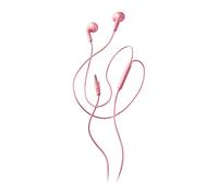 NGS Cross Flip Pink - Auriculares Intraaurales con Micrófono y Botón Multifunción, Control de Música y Llamadas, Cable 120 cm, Jack 3,5 mm
