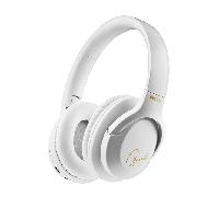 NGS Artica Greed White - Auriculares Supraaurales Inalámbricos, Compatibles con Tecnología Bluetooth, Ligeros y Plegables, Micrófono Incorporado, 40h de Batería, Color Blanco