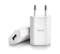 NGS Bucket Ace - Cargador USB de Pared Universal de 5V1A/5W, Compatibilidad con Todos los Dispositivos USB, Color Blanco