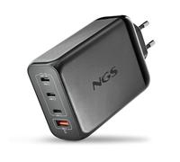 NGS Bud 240W - Cargador de Pared ultrarrápido con 4 Puertos,3 USB-C(PD3.1 & PPS) 1 USB-A(QC 3.0 30W) Compacto y portátil para Smartphones Tablets laptops Materiales GAN ignífugos Carga simultánea