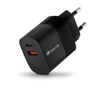 NGS Bud 45W - Cargador GAN de Pared 45 W, 3 Puertos: USB-C + USB-A