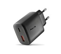 NGS Cargador de pared ERA 45W GaN USB-C y USB-A, carga rápida, negro