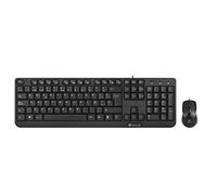 NGS COCOAKIT Kit de Teclado Multimedia y Ratón Óptico con Cable, 1000dpi, USB (AZERTY Francés)