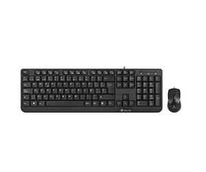 NGS COCOAKIT Kit de Teclado Multimedia y Ratón Óptico con Cable, 1000dpi, USB (QWERTY Portugués)