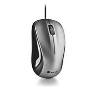 NGS Crew - Ratón Óptico 1200dpi con Cable USB, Ratón para Ordenador o Portátil con 2 Botones, Ambidiestro, Gris