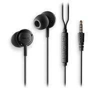 NGS Cross Drift Black - Auriculares Intraaurales con Micrófono y Control de Volumen, Cable 120 cm, Jack 3,5 mm, Manos Libres con Botón Multifunción y Asistente de Voz, Sonido