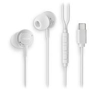 Auriculares NGS Cross Step con cable USB-C con micrófono y botón multifunción blancos