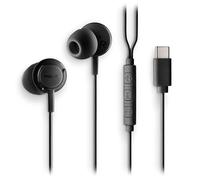 NGS Cross Step Black - Auriculares de Botón USB-C con Micrófono y Botón Multifunción, Control de Música y Llamadas, Cable 120 cm, Sonido, Compatibles con Smartphones y Tablets