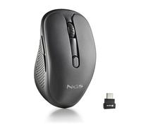 NGS | EVO JOT, Ratón Inalámbrico Recargable Multimodo, 2.4 GHz + Bluetooth 5.0 y 5.1, 800/1200/1600 DPI, Botones Silenciosos, Conexión USB-C