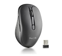 NGS EVO Rust Black - Ratón inalámbrico Recargable de 2,4 GHz para Ordenador/Portátil/MacBook/PC/Mac/iPad/Tablet, Teclas Silenciosas, 3 Niveles de dpi: 800/1200/1600, Diseñado para Diestros, Negro